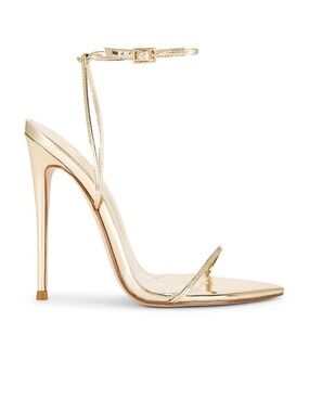 FEMME LA Andx sandal in Gold Metal with the box